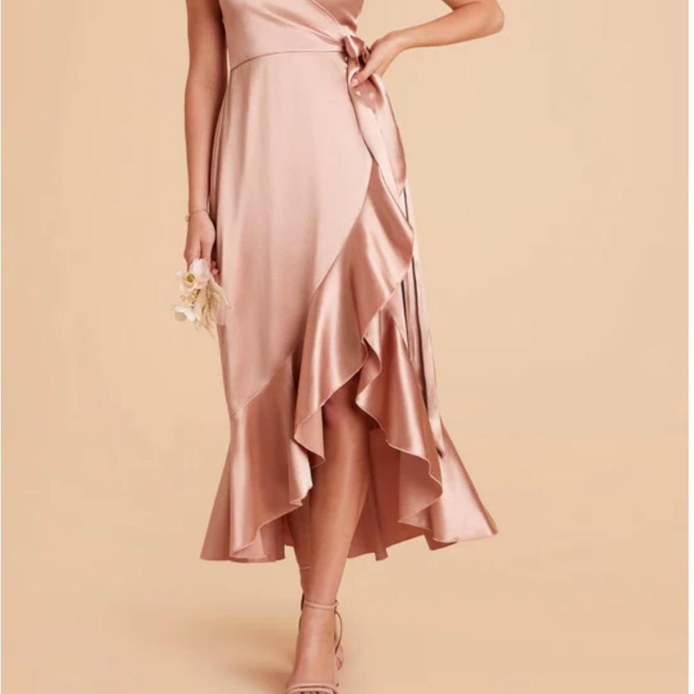 Elegant Satin Wrap Dress
